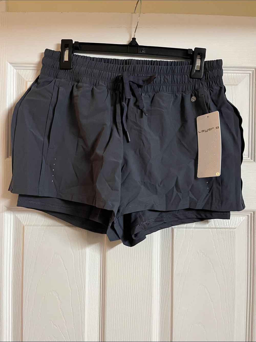 Layer 8 Women's Charcoal Athletic Running Shorts
